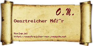 Oesztreicher Mór névjegykártya